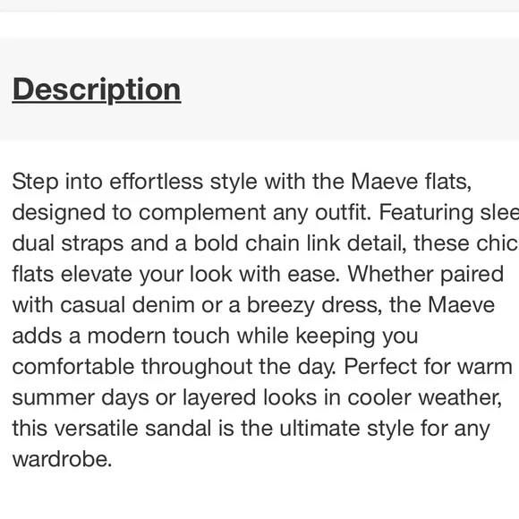 Maeve Flats NIB in Cognac - Brand New comes in Box- Size 11 - Picture 6 of 9